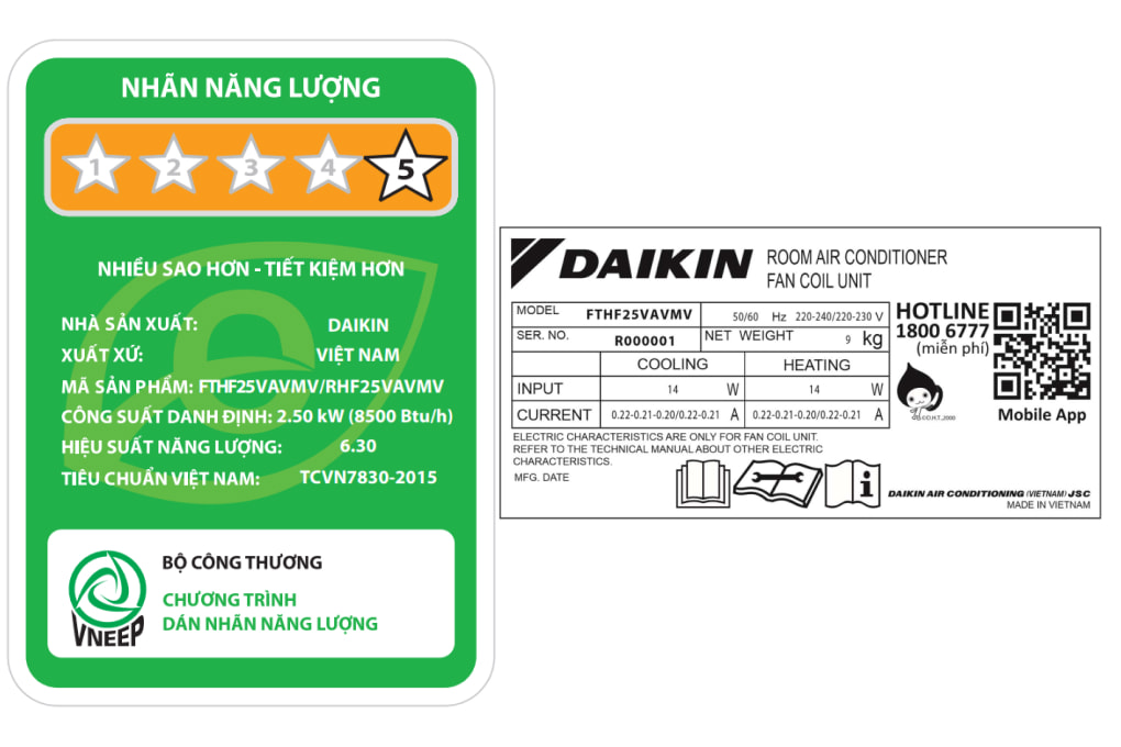Máy lạnh 2 chiều Daikin Inverter 1 HP FTHF25VAVMV