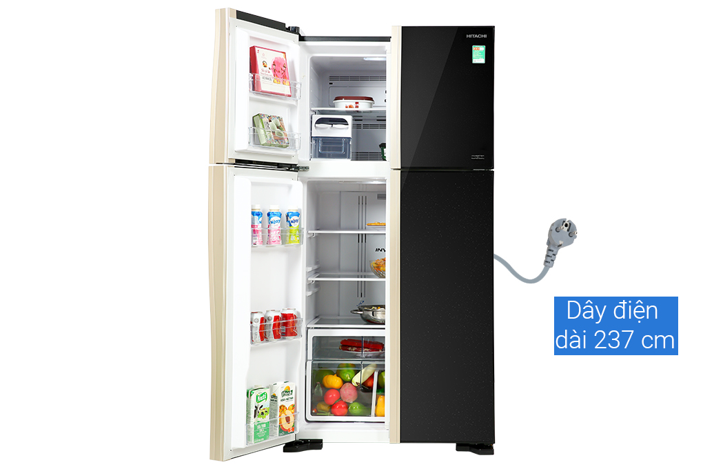 Tủ lạnh Hitachi Inverter 509 lít Multi Door R-FW650PGV8 GBK
